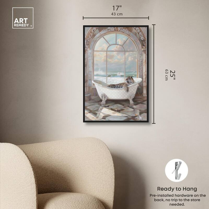 Jaguar Arch Bathroom Glam Canvas by Art Remedy
