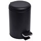 preview thumbnail 2 of 6, Evideco Soft Close Small Round Metal Bathroom Floor Step Trash Can - 3 liters - 0.8 gal