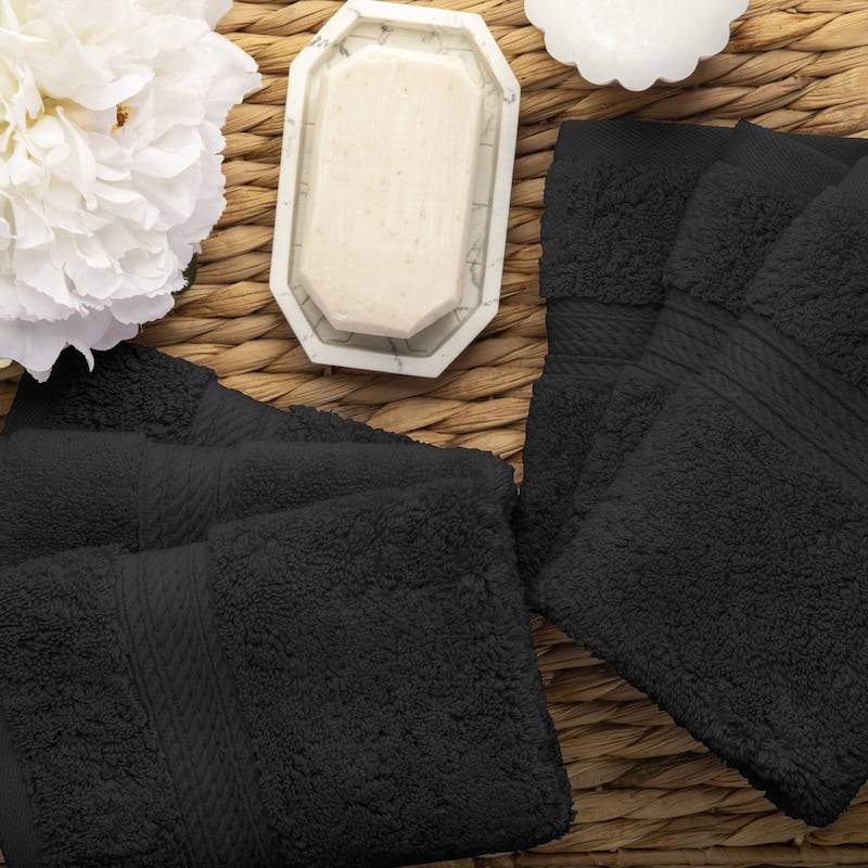 Superior Egyptian Cotton Pile Heavyweight Face Towel Set of 6