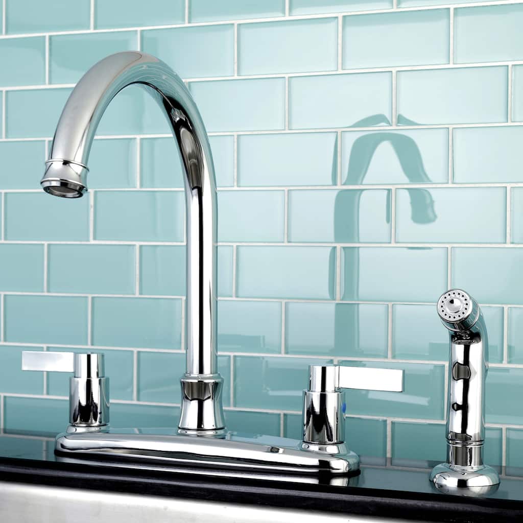 NuvoFusion 8 in. Centerset Kitchen Faucet with Sprayer