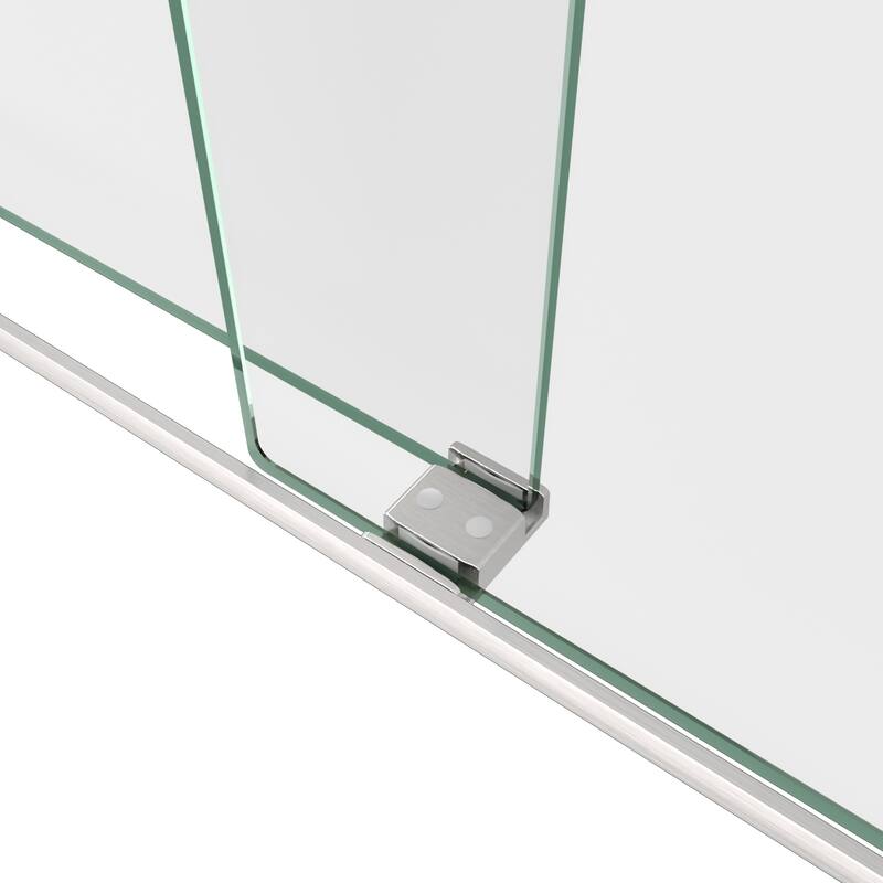 60"W x 74"H Frameless Double Sliding Shower Door with 5/16" Tempered Glass - 60'' x 74''
