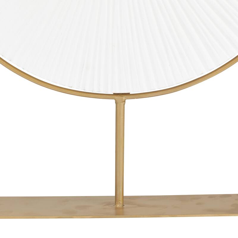 CosmoLiving by Cosmopolitan Gold, Black or White Wood Carved Starburst Decorative Sculpture with Stand