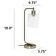 preview thumbnail 10 of 35, Lalia Home Modern Iron Desk Lamp with USB Port and Glass Shade - N/A