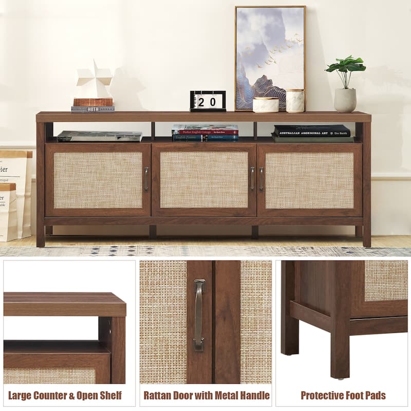 Gymax TV Stand Entertainment Media Center for TV's up to 65'' w/ - See Details