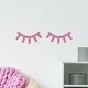 preview thumbnail 3 of 6, Walplus Pink Sleepy Eyes Cute Eyelashes Wall Sticker Nursery Decor