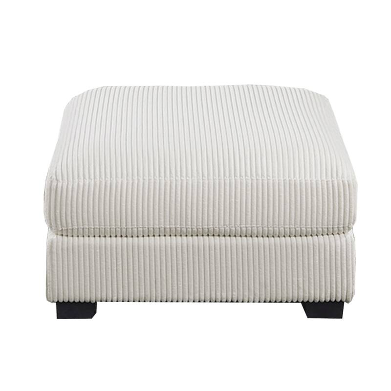Beige Wide-Welt Corduroy Upholstered Modular Piece
