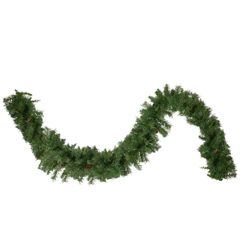 Black River Pine with Pine Cones Artificial Christmas Garland - 9' x 12" - Unlit
