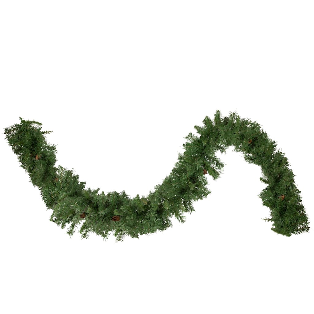 Black River Pine with Pine Cones Artificial Christmas Garland - 9' x 12" - Unlit
