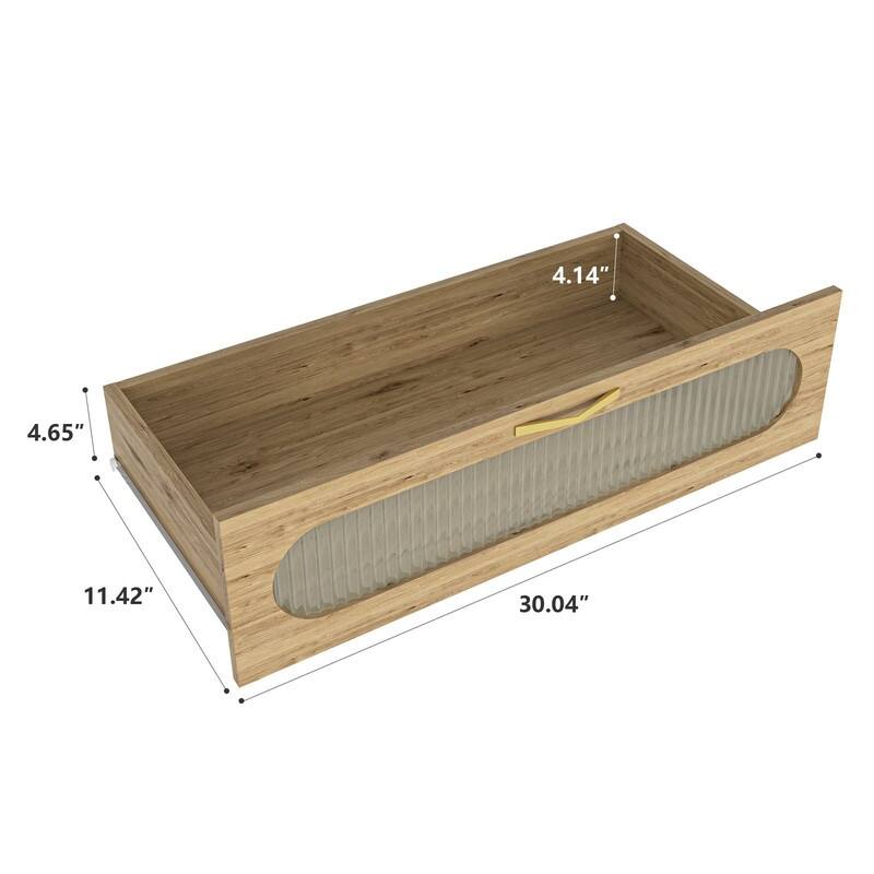Mieres Dresser for Bedroom, 41.3" Tall Dresser Chest of Drawers, 4-Drawer Chest with Wooden Base and Metal Drawer Handle Design