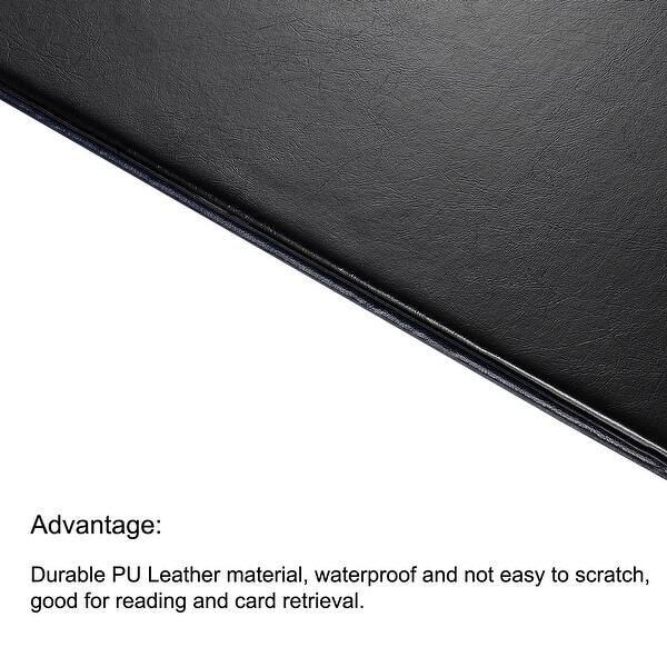 PU Leather Business Card Holder Binder Book File Sleeve 600 Pockets - Black  - Bed Bath & Beyond - 37255289