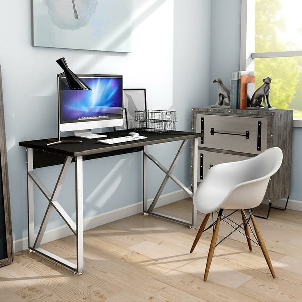 Shop Gymax Computer Desk Pc Laptop Table Metal Leg Writing Study
