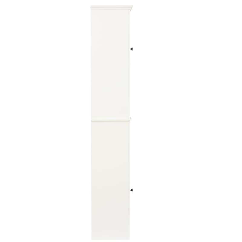 White MDF Wood 67-Inch Tall Tower Bathroom Linen Cabinet
