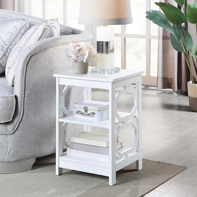 Convenience Concepts Omega End Table with Shelves