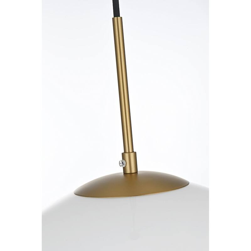 Elegant Lighting Baxter Single Light 14" Wide Pendant with Frosted