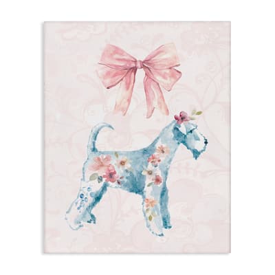 Stupell Pastel Dog Glam Details Canvas Wall Art Design By Carol Robinson