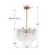 preview thumbnail 7 of 6, Addis 4 Light Aged Brass Chandelier - 17.75"W x 13.75"H x 17.75"D