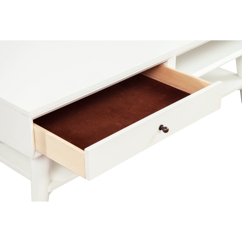 Alpine Furniture Flynn Mid Century Modern 1 Drawer Coffee Table