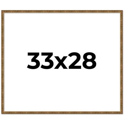 33x28 Frame Gold Kingsley Distressed Solid Wood Picture Frame Width
