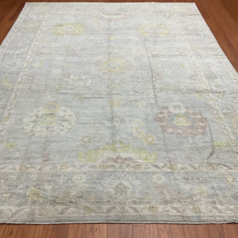 HERAT ORIENTAL Handmade Vegetable Dyed Oushak Wool Rug - 9' x 12'
