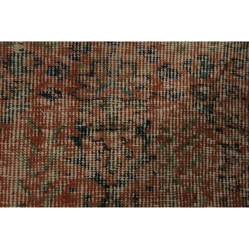 Hand Knotted Oriental 100% Wool Carpet Transitional Floral Oranges & Rust Anatolian Area Rug - 8' 9'' X 5' 10''