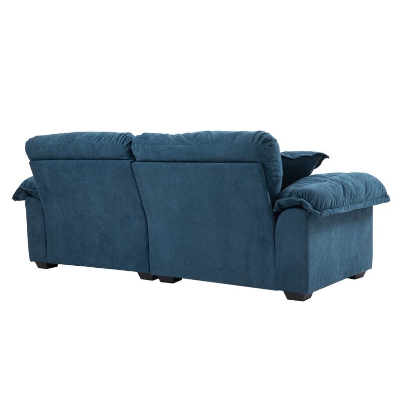 84" Chenille Loveseat Sofa with Memory Foam&Pocket Springs, Deep Seat Couch with 2 Throw Pillows