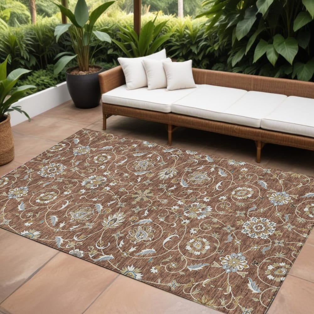HomeRoots Moroccan Transitional Rectangle Outdoor Rug