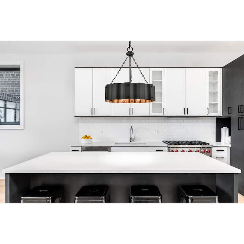 Clausten 21-inch Wide 4-Light Chandelier in Black