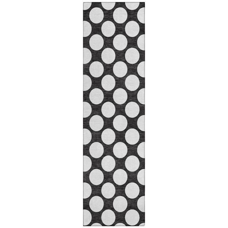 Machine Washable Indoor/ Outdoor Chantille Modern Dots Rug