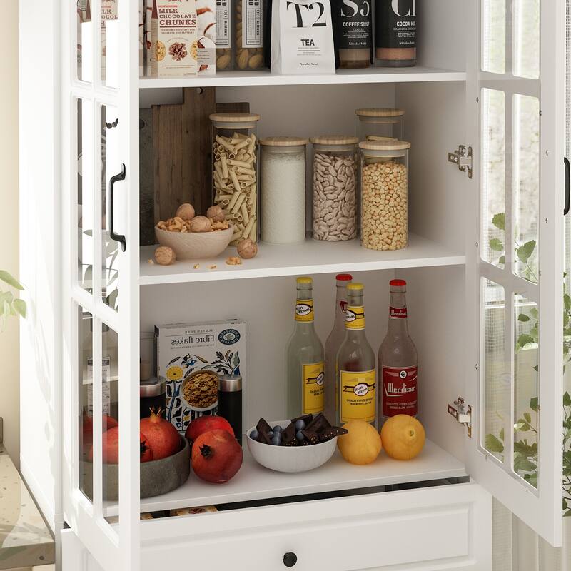 Modular White Contemporary Office Storage Display Cabinet w/UV Finish