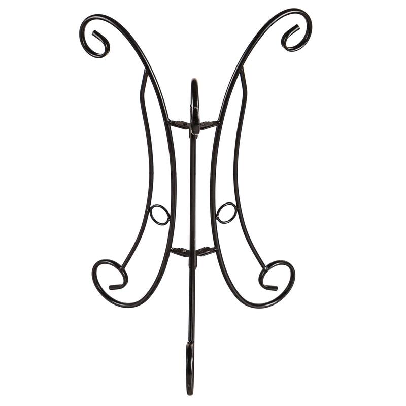 20 in. Curlicue Metal Bird Bath Stand