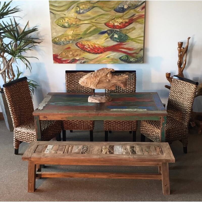 Recycled Teak Wood Tuscany Backless Bench, 63 Inch