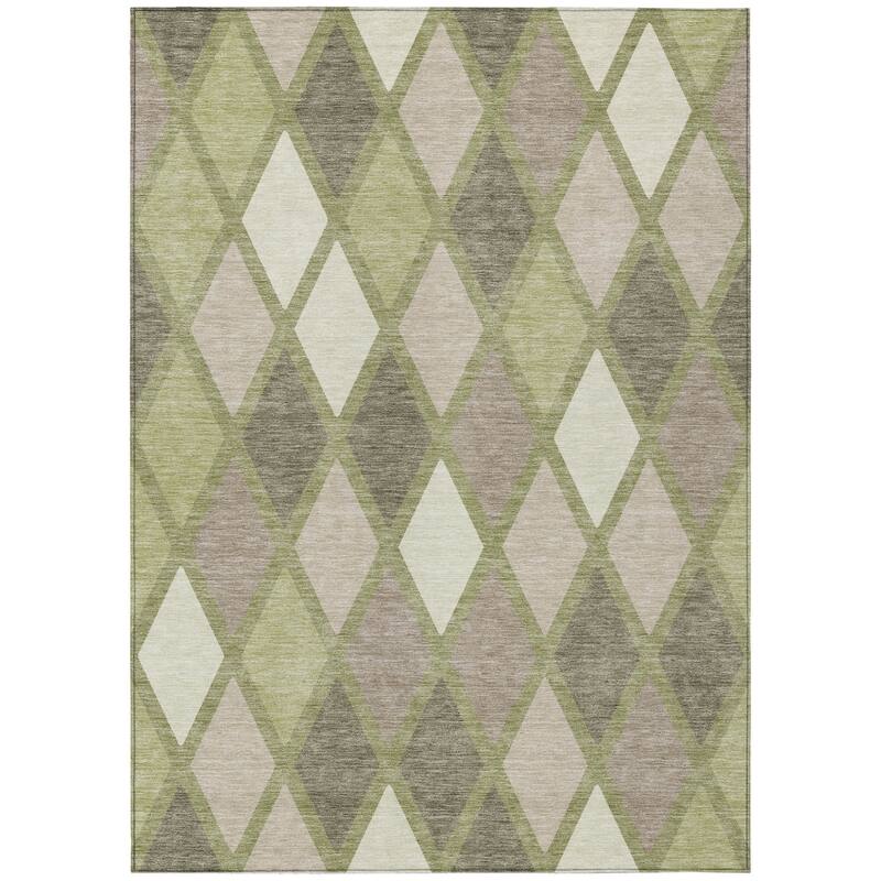 HomeRoots Geometric Transitional Rectangle Outdoor Rug