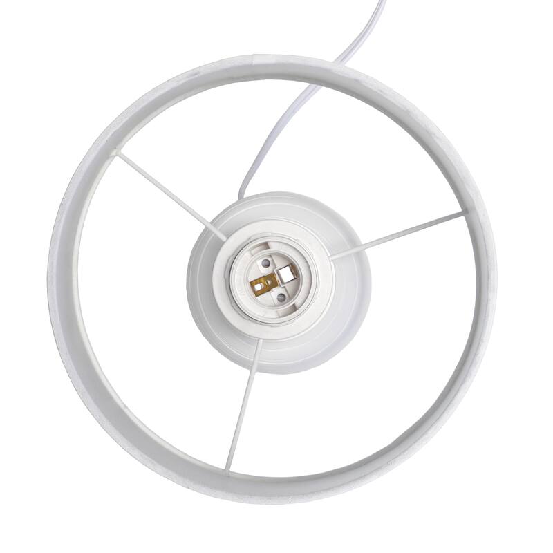 Simple Designs Textured Linear Ceramic Table Lamp, Off White - N/A