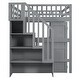 preview thumbnail 28 of 55, Space-Saving Loft Bed with Storage Stairs & Two Drawers, Wooden Full Bed Frmae wiht Shelves Wardrobe, Movable table & Side Desk