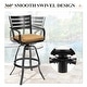preview thumbnail 31 of 37, 3/5-Piece Outdoor Bar Stool Set Aluminum Swivel Bar Stools with Sunbrella Cushion