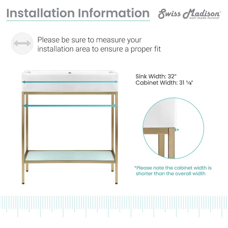 Pierre Metal Freestanding Single Sink Bathroom Vanity