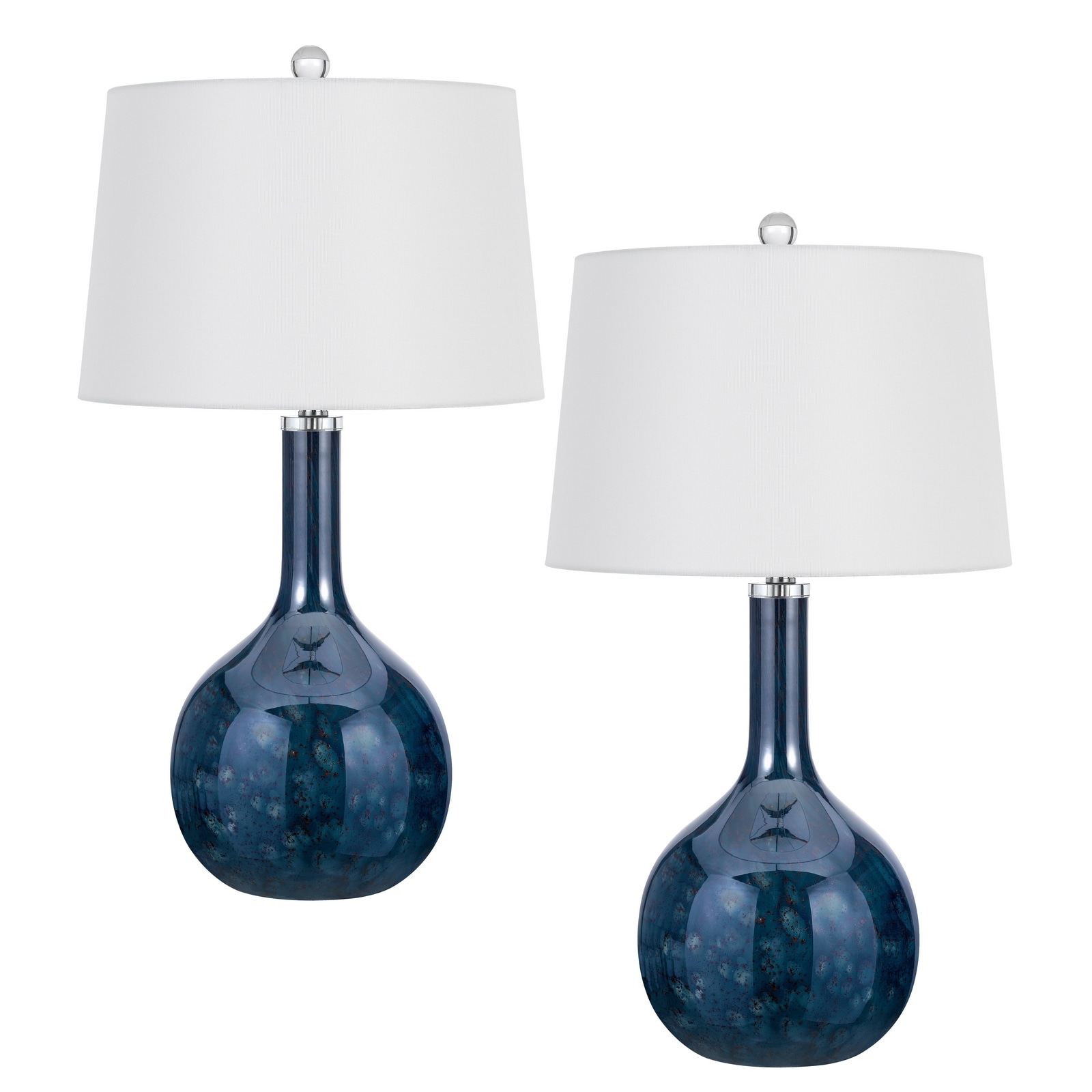 Kemi 29" Height Deep Blue Glass Table Lamp - One Size