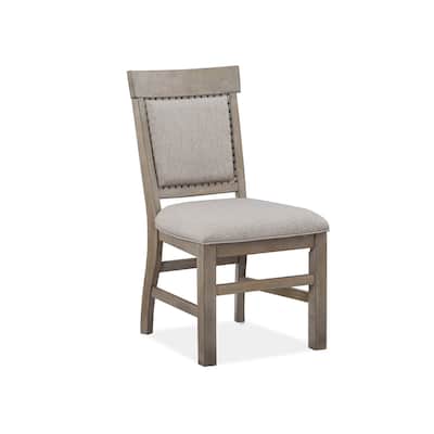Magnussen Home Tinley Park Dove Tail Grey Upholstered Side Chair Two Pack - 20''W x 23.38''D x 38.5''H