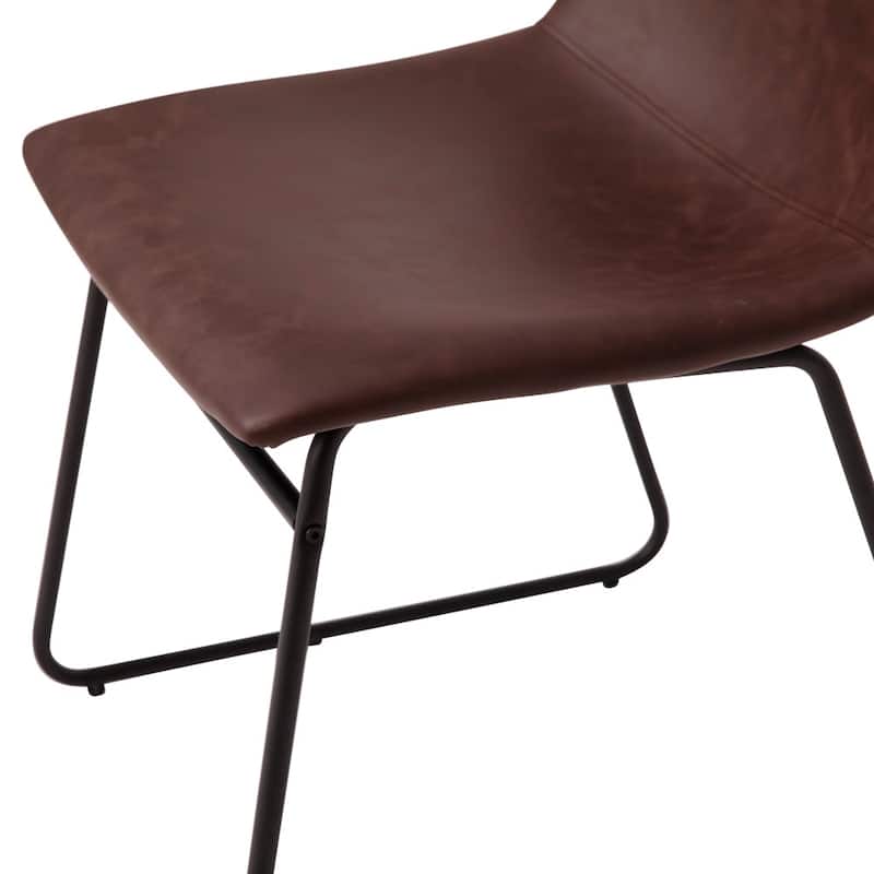 18 Inch Indoor Dining Table Chairs, LeatherSoft Upholstery-Set of 2