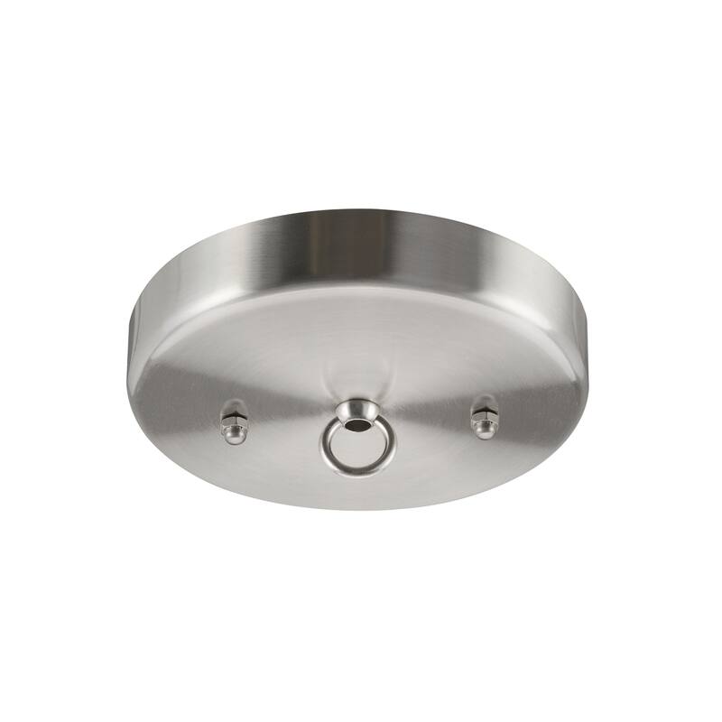 Aspen Creative Contemporary Chandelier&Light Fixture Canopy Kit w/Collar Loop,Brushed Nickel,5-1/8"Dia.,7/16"Center Hole,2PK