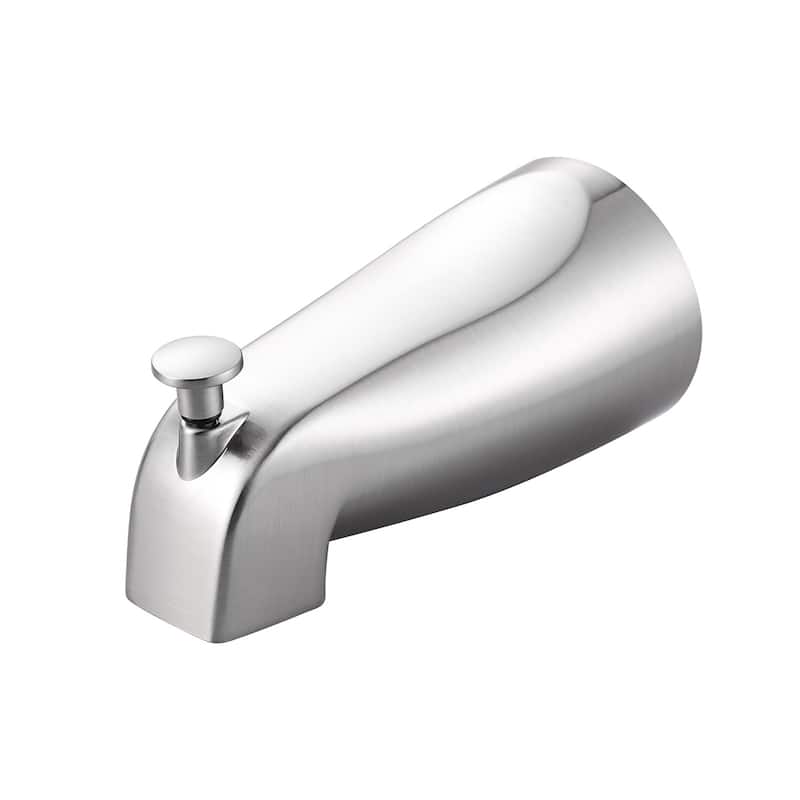 WOWOW Integrated Diverter Bathtub Spout - Brushed Nickel