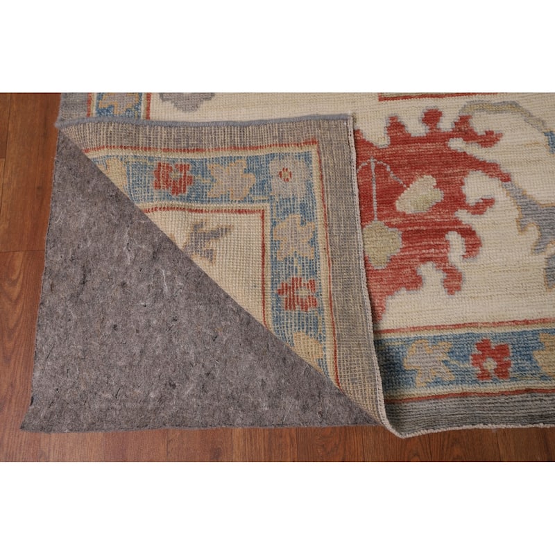 Oushak Turkish Large Area Rug Handmade Vegetable Dye Wool Carpet - 10'0"x 14'0"