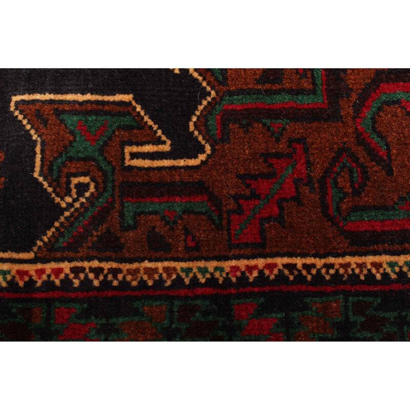 ECARPETGALLERY Hand-knotted Teimani Black Wool Rug - 3'7 x 5'10