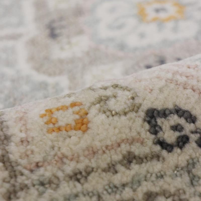 Pasargad Home Khotan Hand-Knotted Salmon/Ivory Wool Area Rug - 8' 1'' X 9'11''