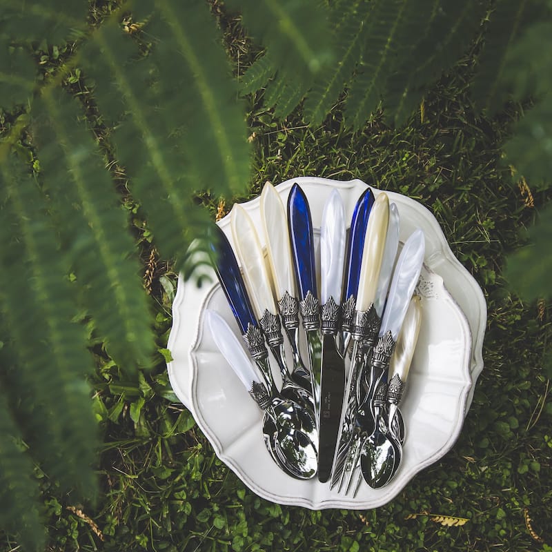 Euro Ceramica Laura 5 Piece Stainless Steel Flatware Set - Made in Italy