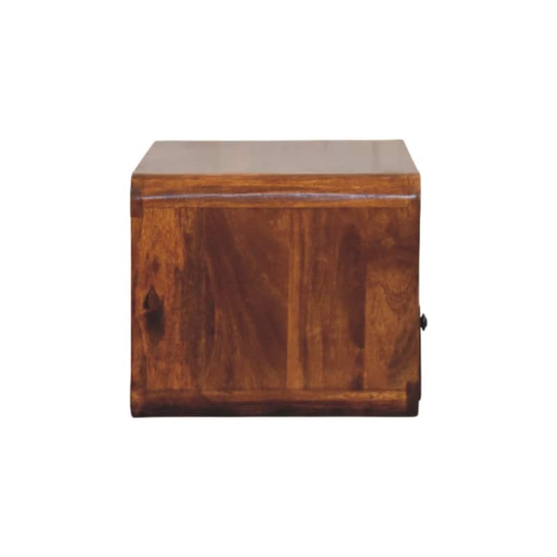 HomeRoots 22" Chestnut Solid Wood One Drawer Floating Nightstand