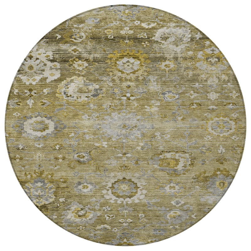 HomeRoots Floral Traditional Rectangle Outdoor Rug