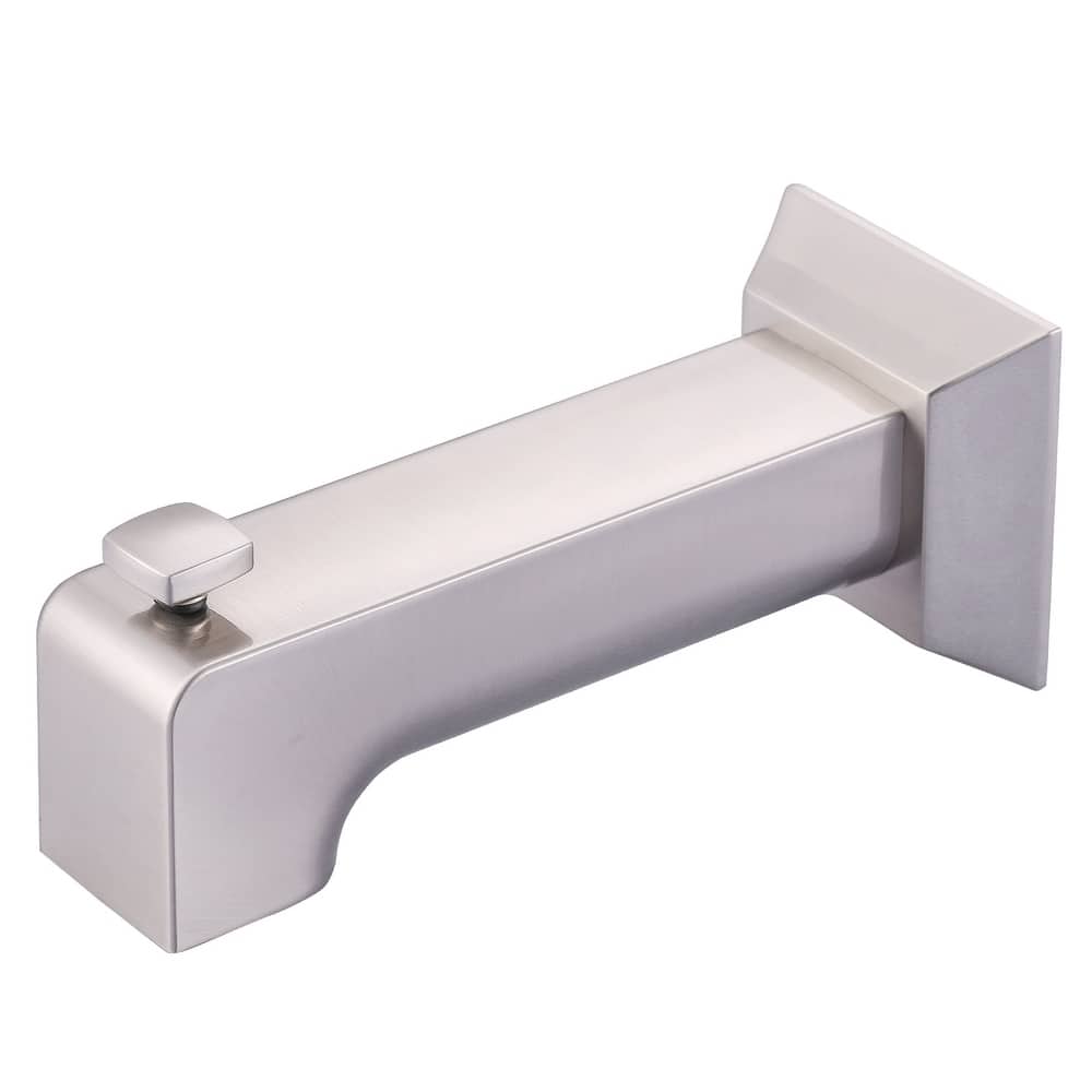 WOWOW Wall-Mounted Square Bathtub Spout with Diverter