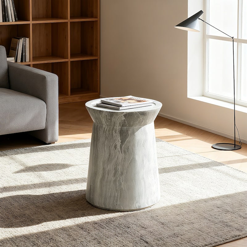 Modern Small Irregular Columnar Design Side End Table for Indoor and Outdoor Use