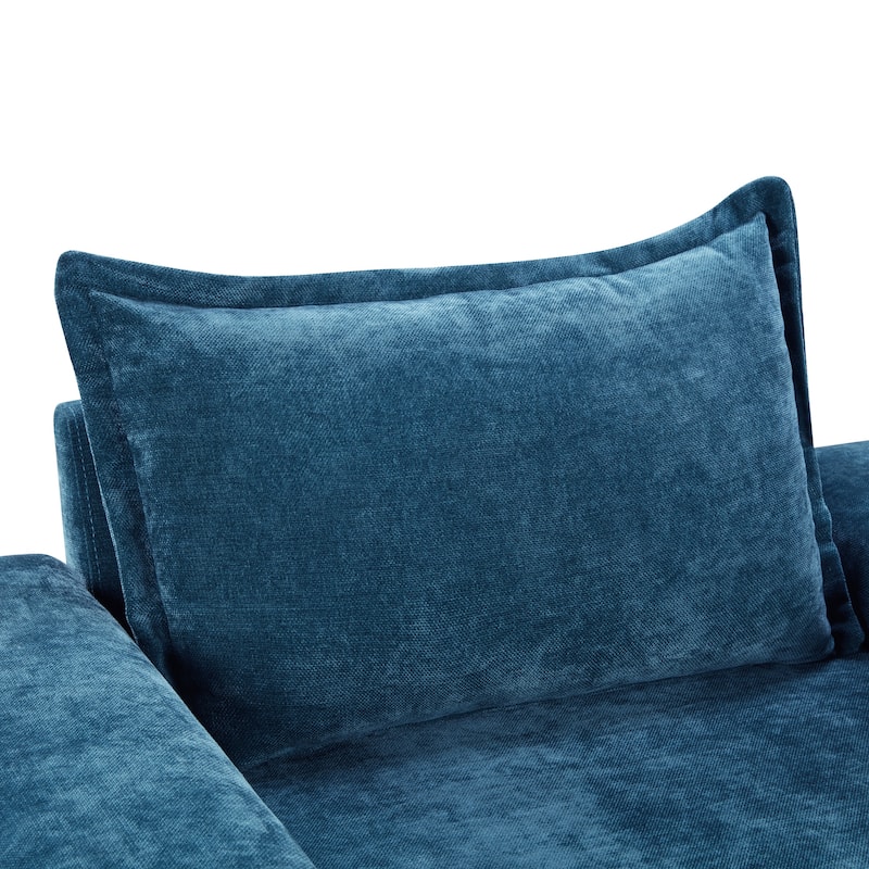 Christopher Knight Home - Wynter Oversized Chenille Upholstered Armchair with Wide Armrests and Thick Cushion
